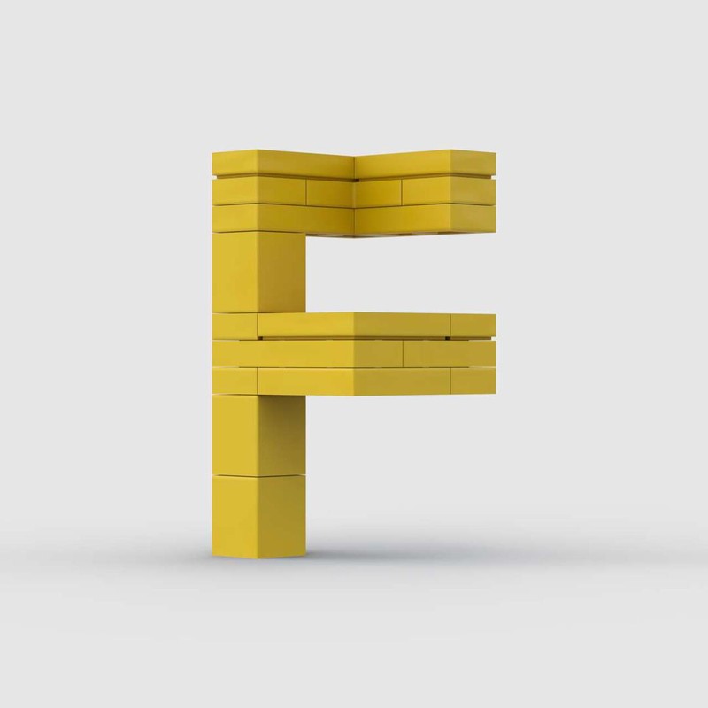 Lego 3D Letter F 3x3x5