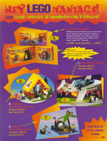Lego 1994 Insert - Member Special Offers Builders Club (62-127)
