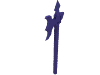 Lego Weapon Halberd / Axe Elaborate / Dark Purple