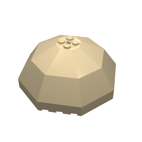 Lego Windscreen 10 x 10 x 4 Octagonal Canopy / Tan