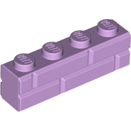 Lego Brick Special 1 x 4 with Masonry Brick Profile / Lavender