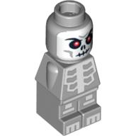 Lego Microfig Skeleton Warrior Print / Light Bluish Gray