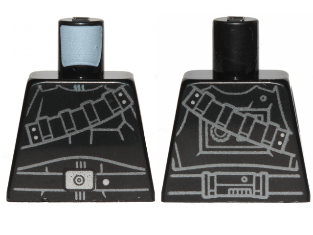 Lego Torso SW Armor Stormtrooper, Diagonal Ammo Belt Pattern (Inferno Squad Agent) / Black