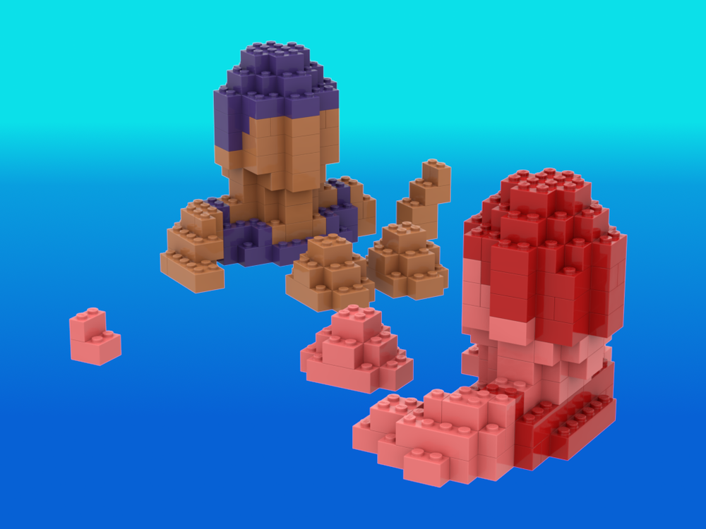 Lego Bathers Chatting
