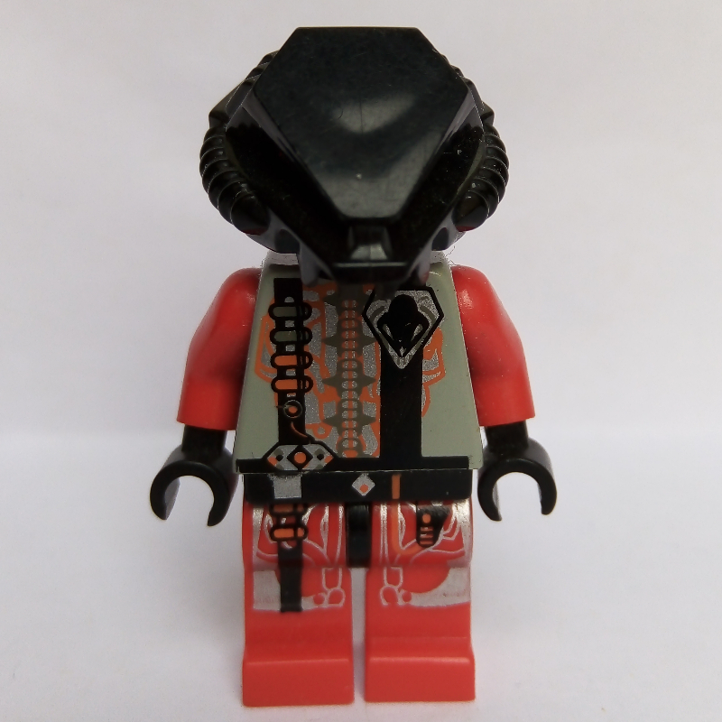 Lego UFO Alien, Red, Plain Black Helmet