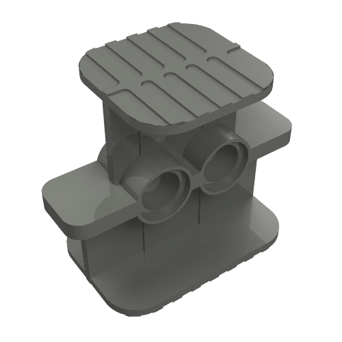 Lego Rubber Band / Belt Holder 2 x 4 x 2 1/3 / Dark Bluish Gray