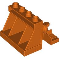 Lego Duplo Train Track, End of the Line Rail Stop / Reddish Orange