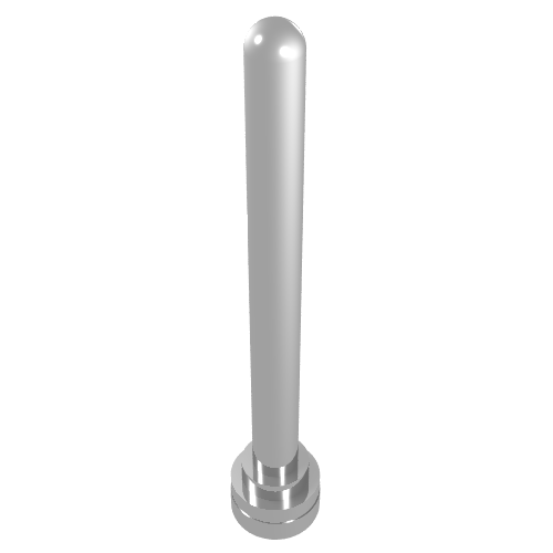Lego Antenna 1 x 4 with Rounded Top / Chrome Silver