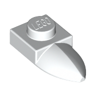 Lego Plate Special 1 x 1 with Tooth / White