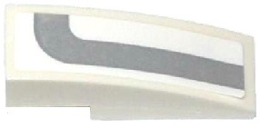 Lego Slope, Curved 3 x 1 with Curved Light Bluish Gray Stripe Pattern Model Right Side (Sticker) - Set 75912