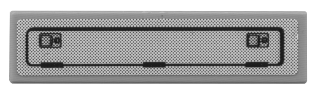 Lego Tile 1 x 4 with Service Door with Two Handles on White Background Pattern (Sticker) - Set 7733 / Light Bluish Gray