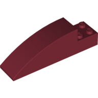 Lego Brick Curved 8 x 2 x 2 / Dark Red
