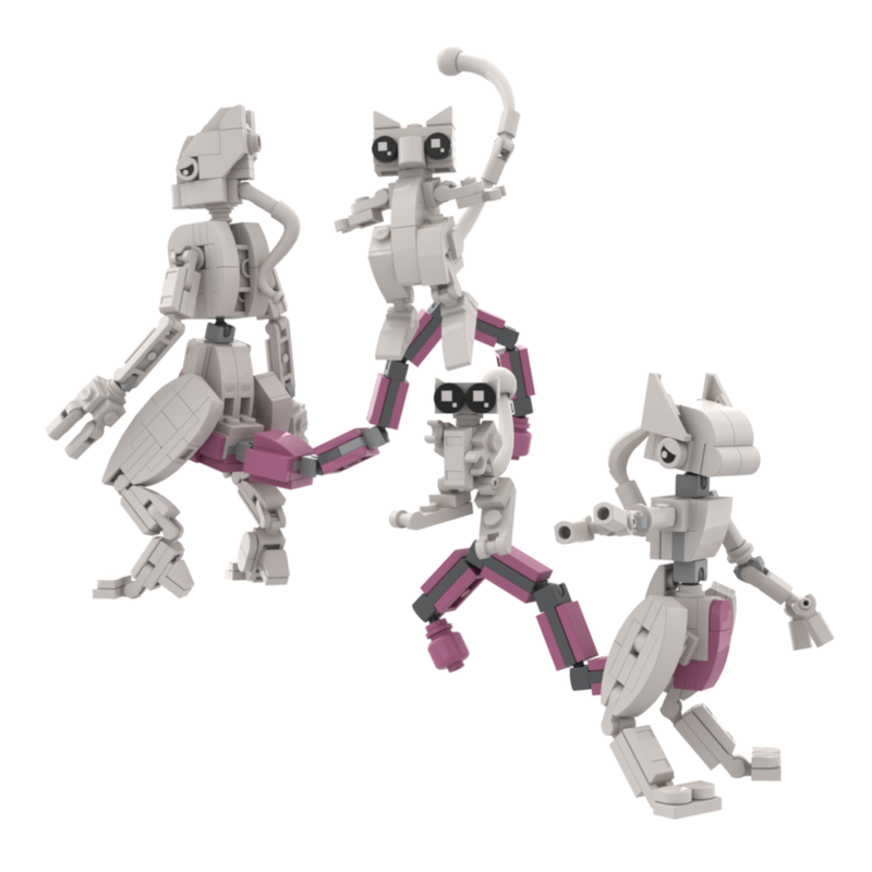 Lego Mewtwo and Mew