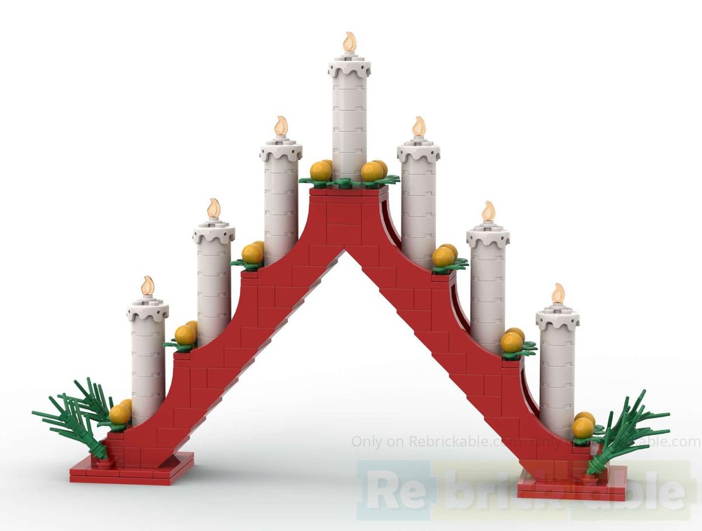 Lego Christmas Candle Bridge