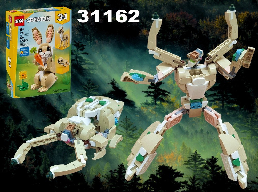 Lego Transformer Insecticon Shrapnel using LEGO Creator 31162: Cute Bunny