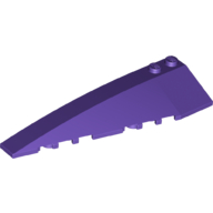 Lego Brick Wedged, Curved 10 x 3 Left / Dark Purple