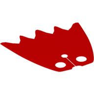Lego Neckwear Cape, Scalloped 5 Points [Traditional Starched Fabric] / Red