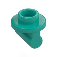Lego Plate Round 1 x 1 with Hollow Stud and Bar on Underside - Long Space / Dark Turquoise