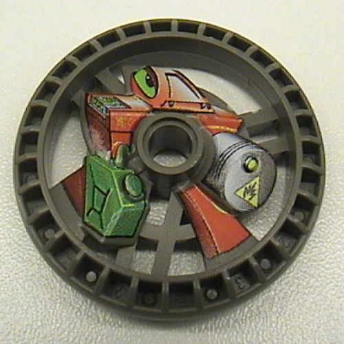 Lego Technic Disc 5 x 5 Notched, Fuel Print