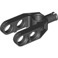 Lego Technic Beam 2 x 4 Fork with Pin / Black