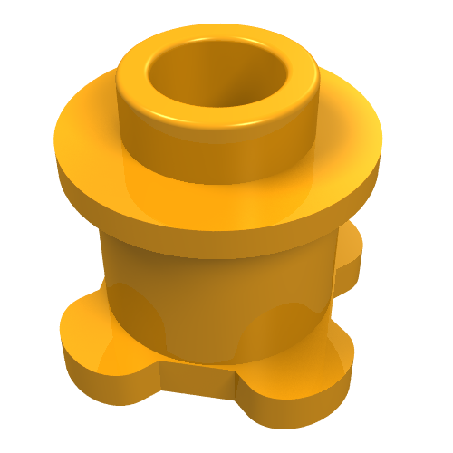 Lego Belville / Scala, Brick Round 1 x 1 x 2/3 Round / Medium Orange