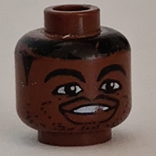 Lego Minifig Head NBA Steve Francis Print / Brown