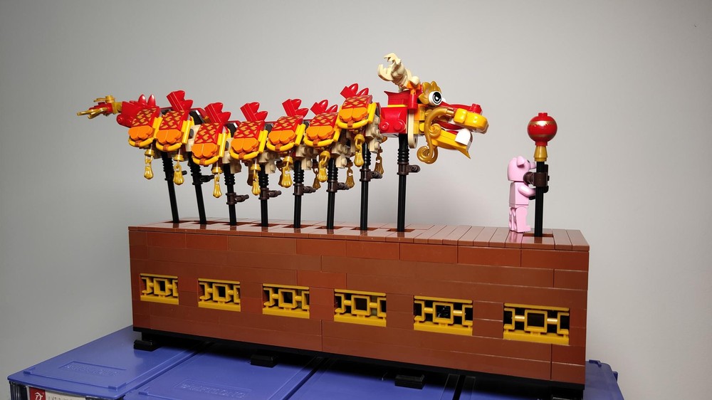 Lego Dragon Dance Spiral Motion Enhanced Base