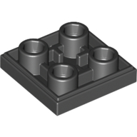 Lego Tile Special 2 x 2 Inverted / Black