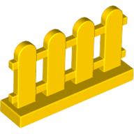 Lego Picket Fence 1 x 4 x 2 / Yellow