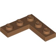 Lego Plate 3 x 3 Corner / Medium Nougat