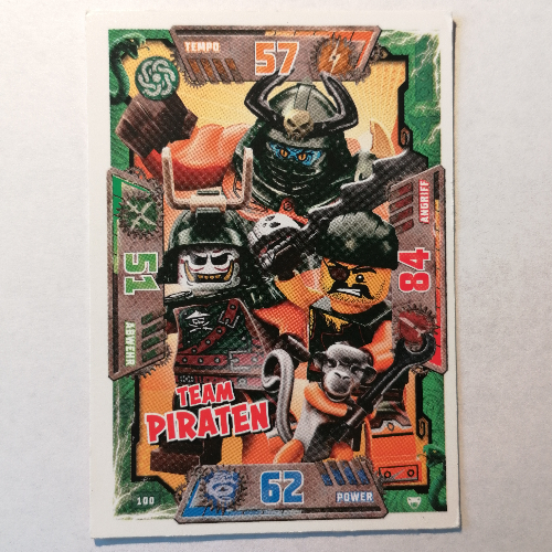 Lego Trading Card, Ninjago Game Series 2 [German] - 100 Team Pirat
