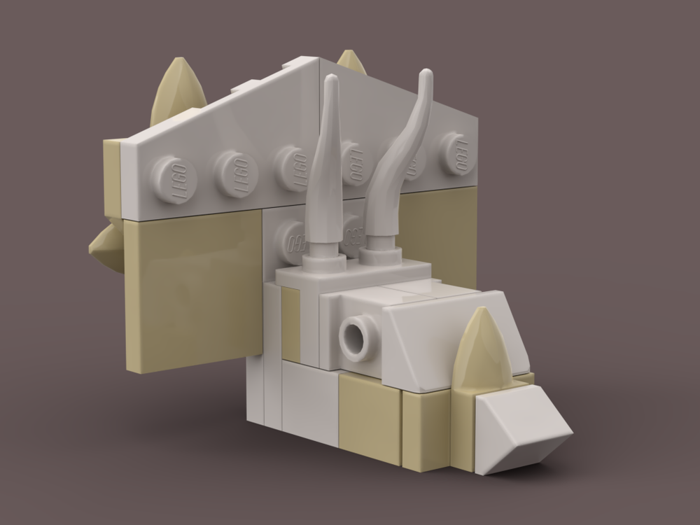 Lego Triceratops skull