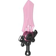 Lego Weapon, Sword Large with Trans-Dark Pink Blade Pattern