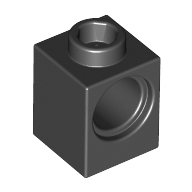 Lego Technic Brick 1 x 1 with Pin Hole / Black
