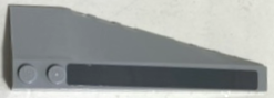 Lego Wedge 10 x 3 Left with Dark Bluish Gray Stripe Pattern (Sticker) - Set 75096 / Light Bluish Gray