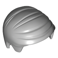 Lego Hair Smooth Combed Sideways / Light Bluish Gray