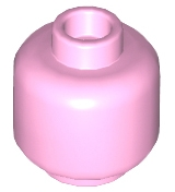 Lego Minifigure, Head (Plain) / Bright Pink