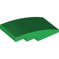 Lego Brick Curved 4 x 2 No Studs / Green