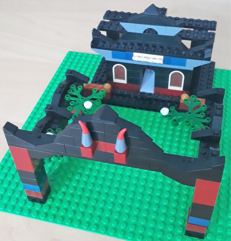 Lego Black japanese temple