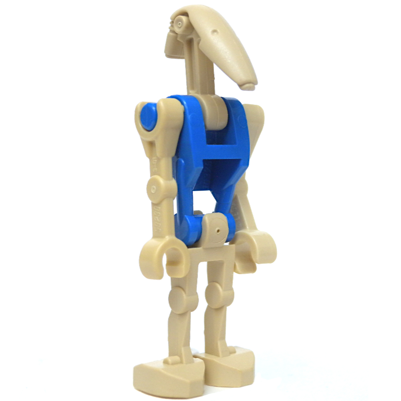 Lego Battle Droid Pilot, Blue Torso, One Bent Arm, One Straight Arm