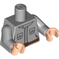 Lego Torso Rebel Technician Uniform Print, Light Bluish Gray Arms, Light Nougat Hands / Light Bluish Gray