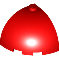 Lego Brick Round Corner 3 x 3 x 2 Dome Top / Red