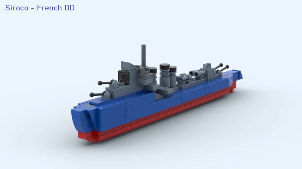 Lego Siroco - French destroyer in miniscale