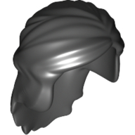 Lego Hair Mid-Length with Braid around Sides / Black