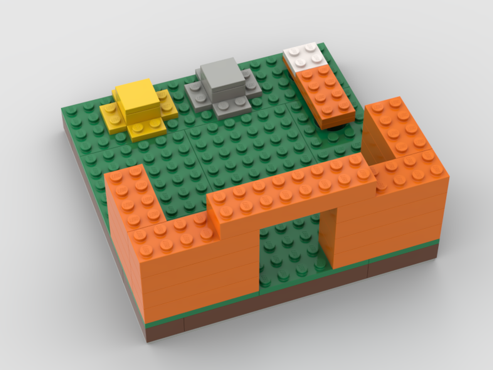 Lego Minecraft bedwars orange island