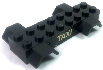 Lego Stickered Assembly 8 x 4 x 1 with 'TAXI' Pattern on Both Sides (Stickers) - Set 1589-1