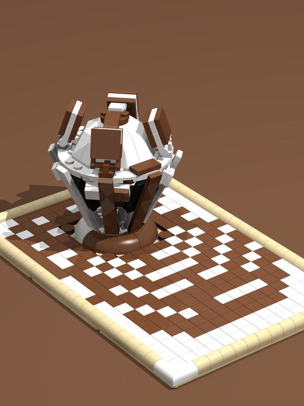 Lego An ice cream falling into a two-dimensional plane
