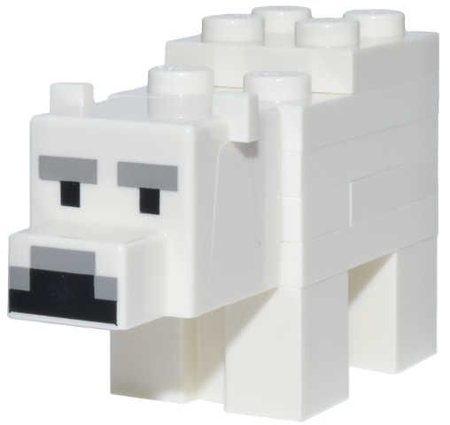 Lego Minecraft Polar Bear Baby Cub - Brick Built