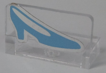 Lego Panel 1 x 2 x 1 with Blue Shoe Pattern (Sticker) - Set 41055 / Trans-Clear
