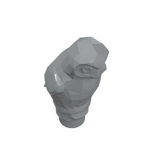 Lego Animal, Bird, Owl Large, Rounded Features / Light Bluish Gray
